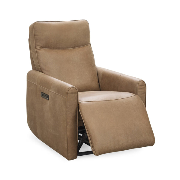 Vivica Leather Power Recliner in Toffee Finish
