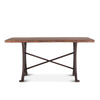 Organic Forge 72-Inch Live Edge Gathering Table with Antique Zinc Base