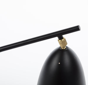 Loren Modern Table Lamp Matt - Black/White Marble