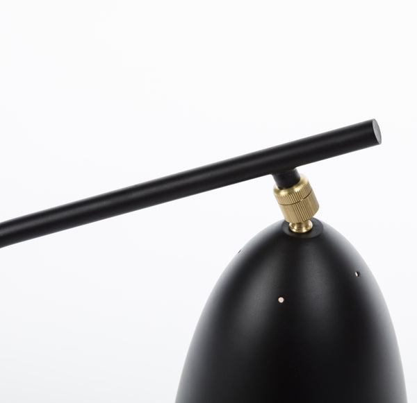 Loren Modern Table Lamp Matt - Black/White Marble