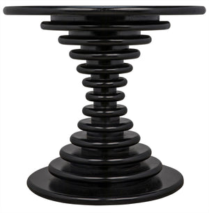 Scheiben Side Table, Hand Rubbed Black