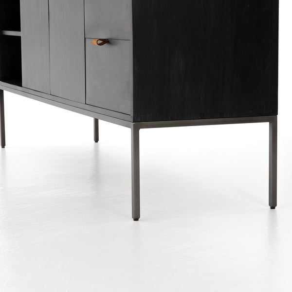 Trey Media Console in Black Wash Poplar
