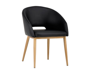 Thatcher Dining Chair - Antique Brass - Onyx