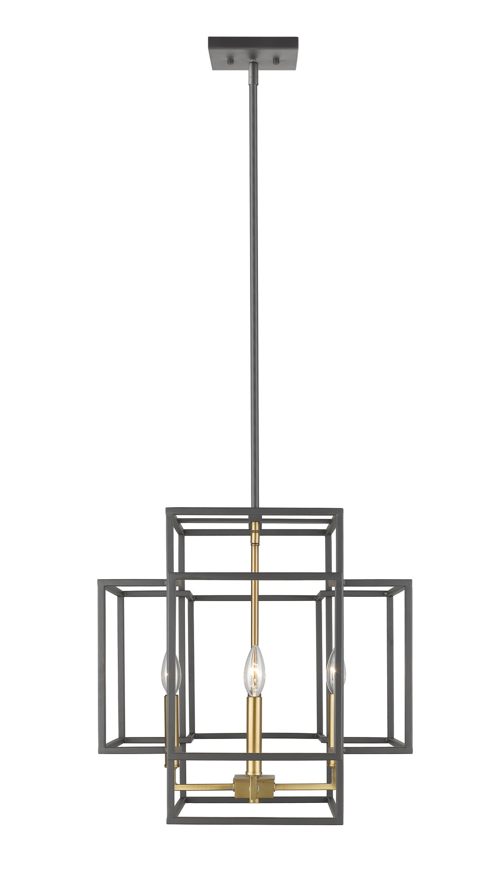 Titania 4 Light Pendant in Bronze + Olde Brass Finish