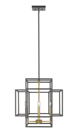Titania 4 Light Pendant in Bronze + Olde Brass Finish