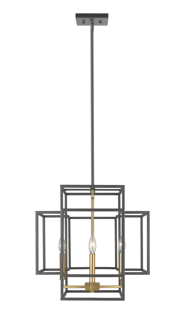 Titania 4 Light Pendant in Bronze + Olde Brass Finish