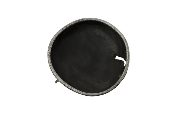 Graven Table Top Bowl, Black and Stainless Steel