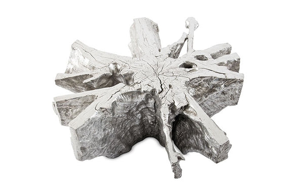 Freeform Coffee Table, Silver Leaf