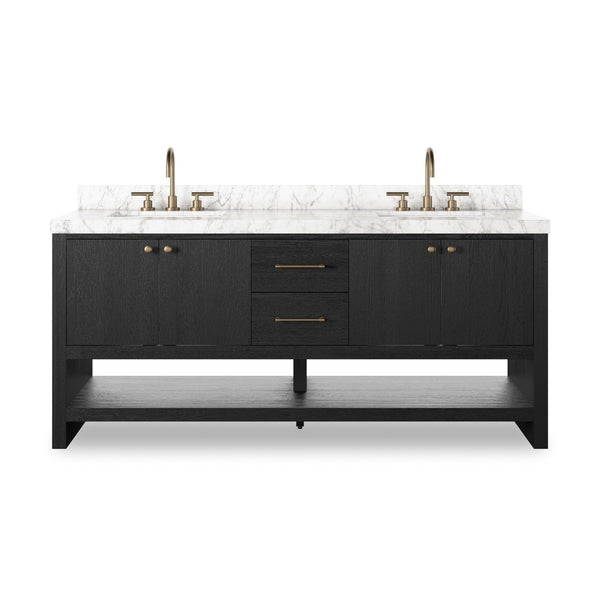 Anthem Double Vanity - Black Wash Oak Veneer