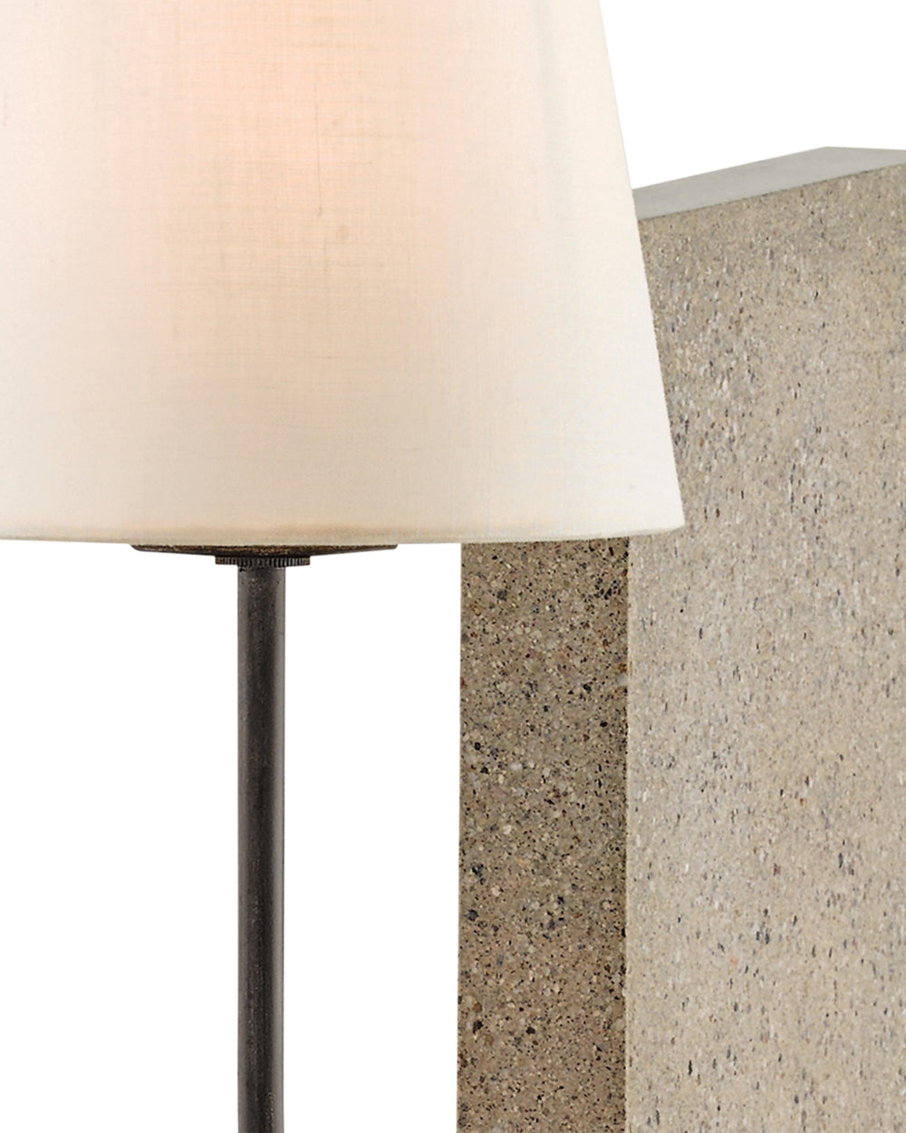 Oldknow Bookcase Lamp In Polished Concrete & Aged Steel