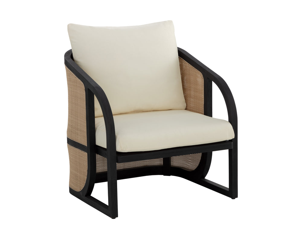 PALERMO LOUNGE CHAIR - CHARCOAL - STINSON CREAM