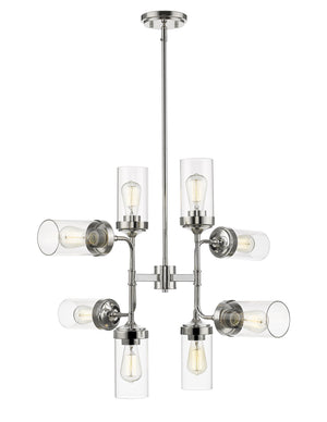 Calliope 8 Light Pendant in Polished Nickel Finish