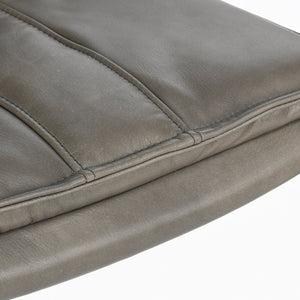 Mayer Leather Counter Stool with Hammered Iron Legs