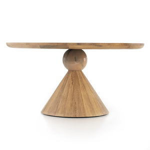 Bibianna Dining Table In Smoked Honey In Blush
