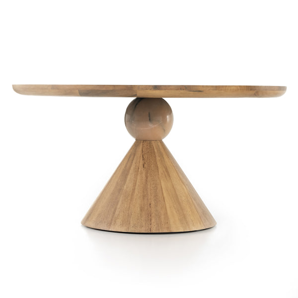 Bibianna Dining Table In Smoked Honey In Blush