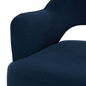 Blythe Swivel Chair - Crypton Henry Navy