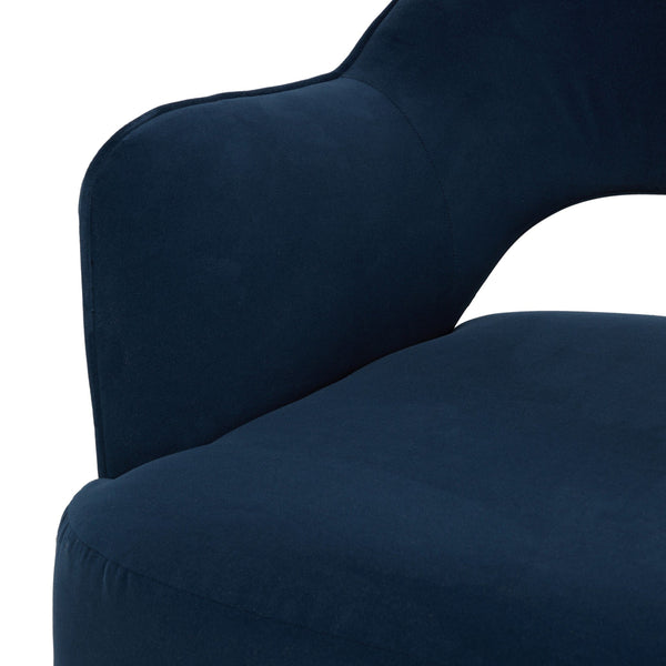 Blythe Swivel Chair - Crypton Henry Navy