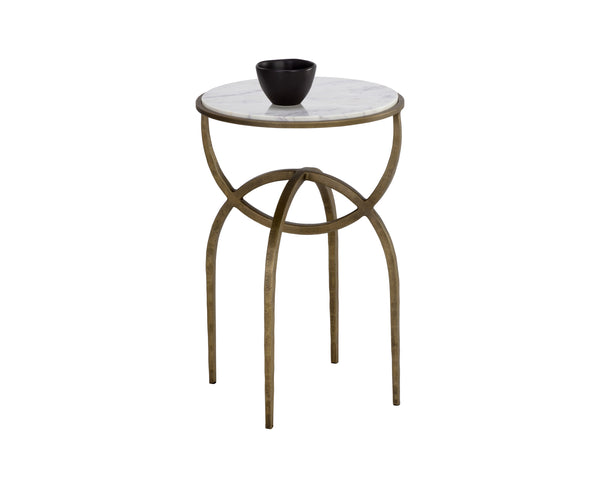 ALICENT END TABLE - WHITE MARBLE