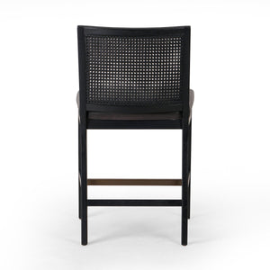 Antonia Cane Armless Bar + Counter Stool In Sonoma Black-Brushed Ebony-Brushed Ebony Cane-Counter