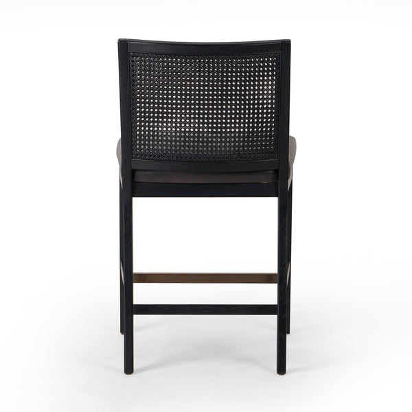 Antonia Cane Armless Bar + Counter Stool In Sonoma Black-Brushed Ebony-Brushed Ebony Cane-Counter
