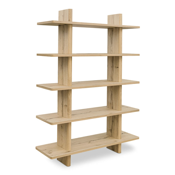 Moe's Casey Large Bookcase in Rustic Oak