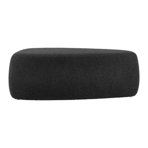 Carlese Boucle Big Ottoman, Palladian Charcoal