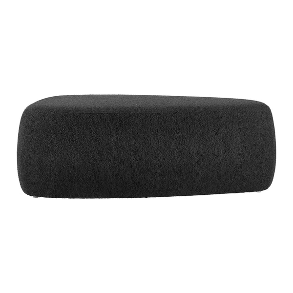 Carlese Boucle Big Ottoman, Palladian Charcoal