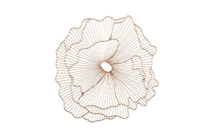 Poppy Flower Wall Art, Copper, Small