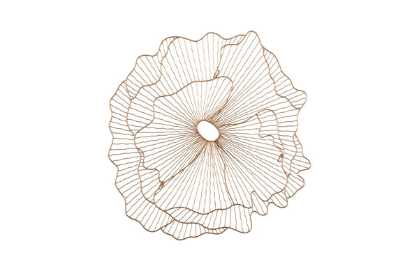 Poppy Flower Wall Art, Copper, Small