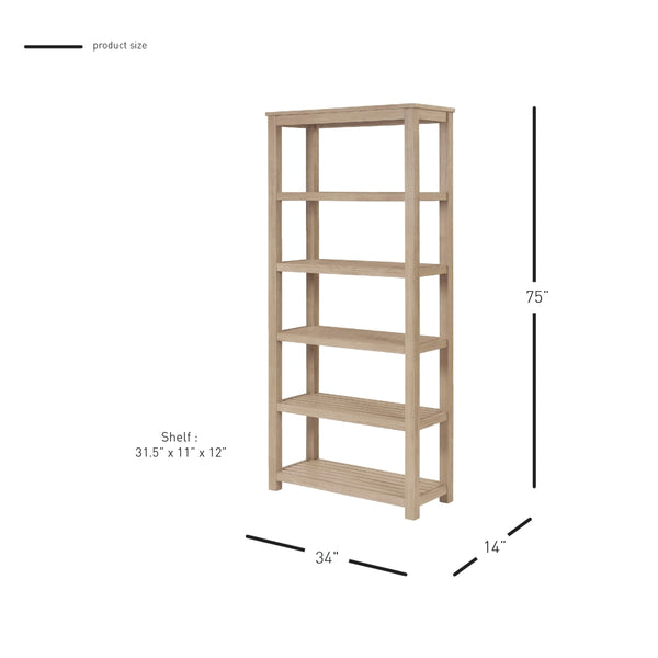 Tiburon KD Book Shelf, Drifted Sand