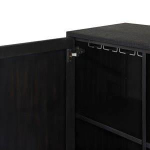 Cressida Bar Cabinet - Black Linen