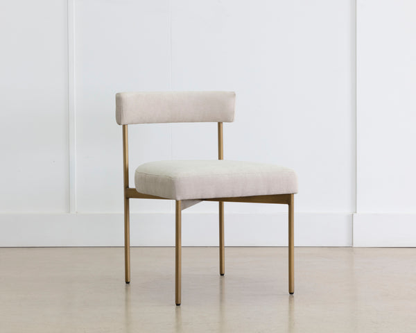 SENECA DINING CHAIR - ANTIQUE BRASS - DANNY IVORY