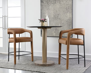 MAVIA COUNTER STOOL - LUDLOW SESAME LEATHER