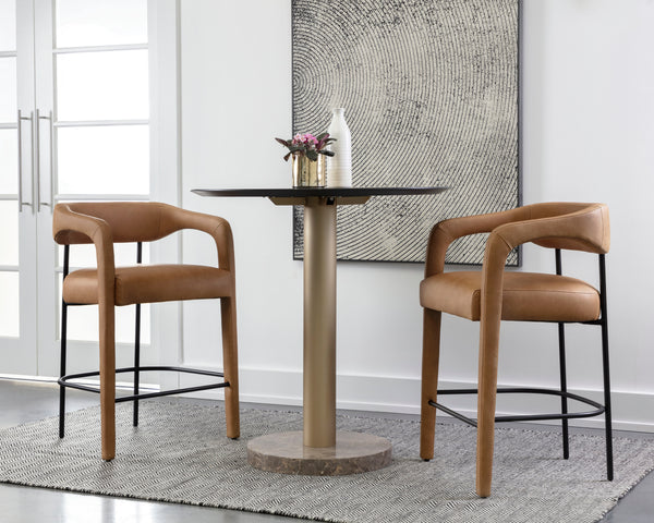 MAVIA COUNTER STOOL - LUDLOW SESAME LEATHER