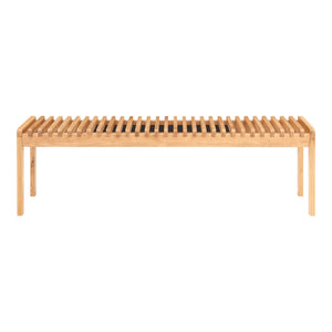 Moe's Rohe Bench Natural Oak with Slat Detailing