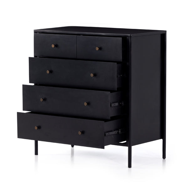 Soto 5 Drawer Dresser In Black