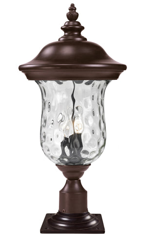 Armstrong Outdoor Post Mount Light in Bronze Finish