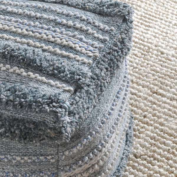 Performance Elko Pouf - Handwoven Blue Multi