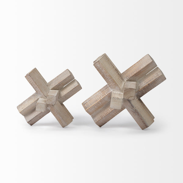 Vega I (Small) 6L x 6W Natural Wood Jack Object