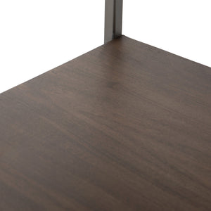 Trey Modular Wall Desk W/ 1 Bookcase - Auburn Poplar