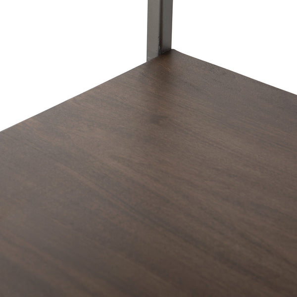 Trey Modular Wall Desk W/ 1 Bookcase - Auburn Poplar