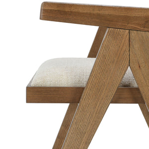 Dolton Upholstered Dining Armchair - Solid Wood Frame