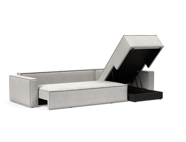 NEWILLA SOFA BED W/LOUNGER, 57"X118" W/STANDARD ARM RESTS
