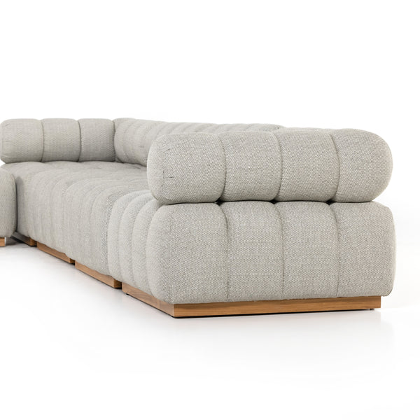 Roma Outdoor 4pc Sectional W/Ottoman In Ash