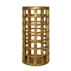 LARGE PILLAR CANDLE HOLDER IN BRASS FINISH