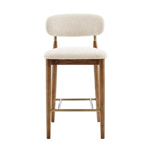 Verna Boucle Counter Stool, Palladian Beige