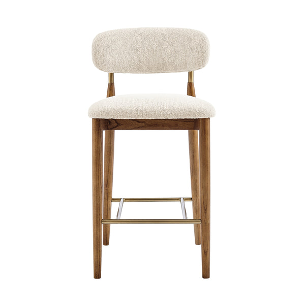 Verna Boucle Counter Stool, Palladian Beige