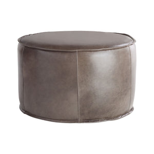 Lusso | Round Pouf - Grey