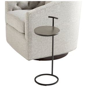 Audrey Side Table in Antique Brass and Black