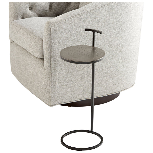 Audrey Side Table in Antique Brass and Black